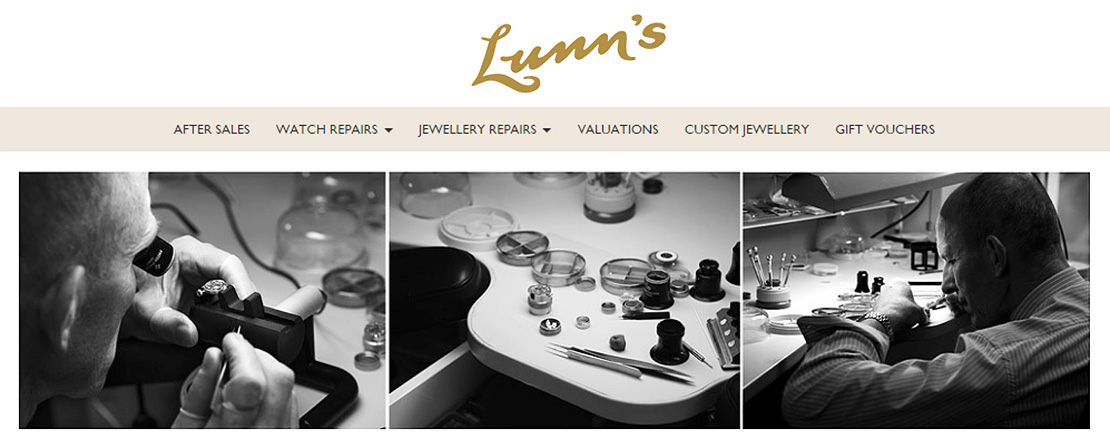 Lunns Jewellers Website Design